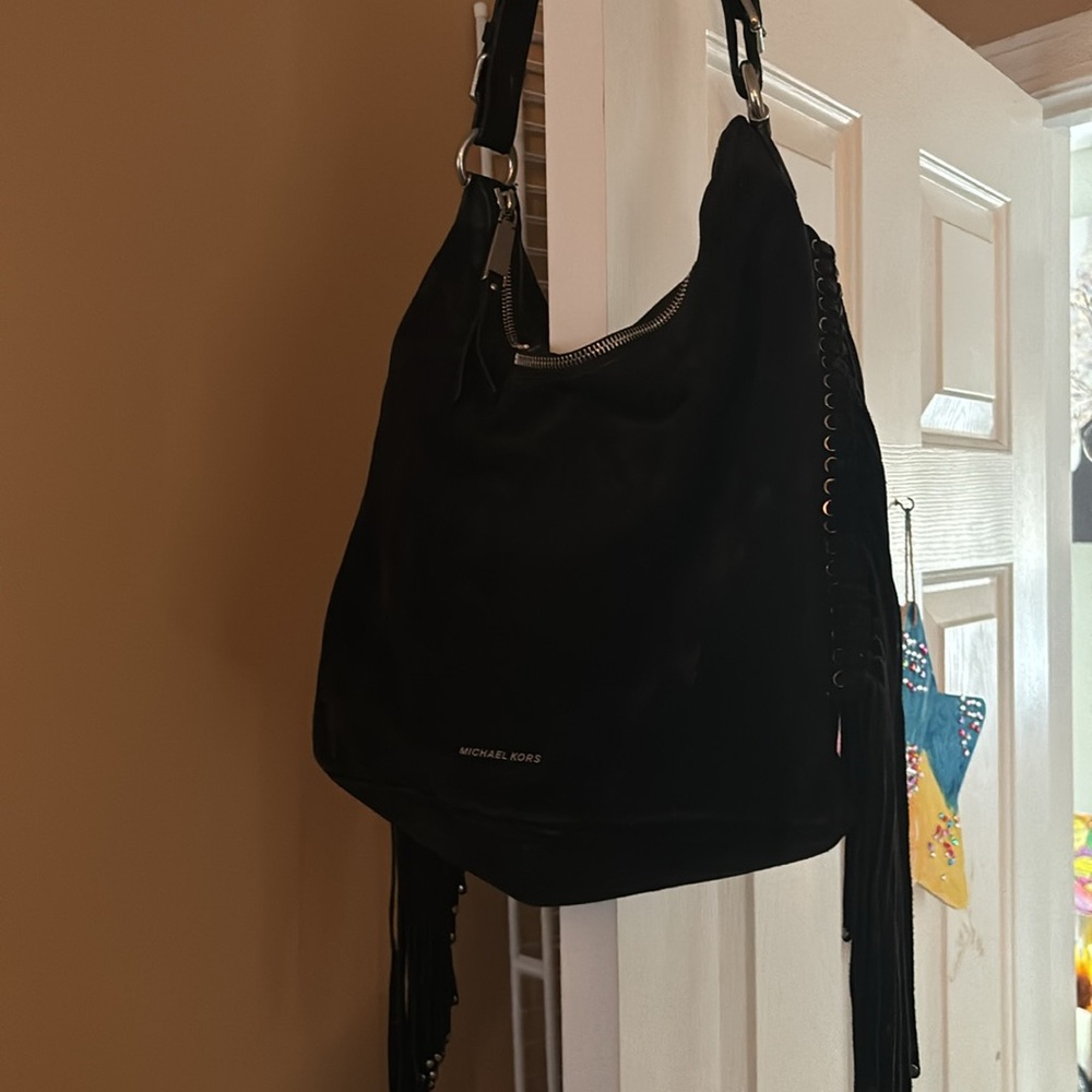 Suede Michael Kors handbag